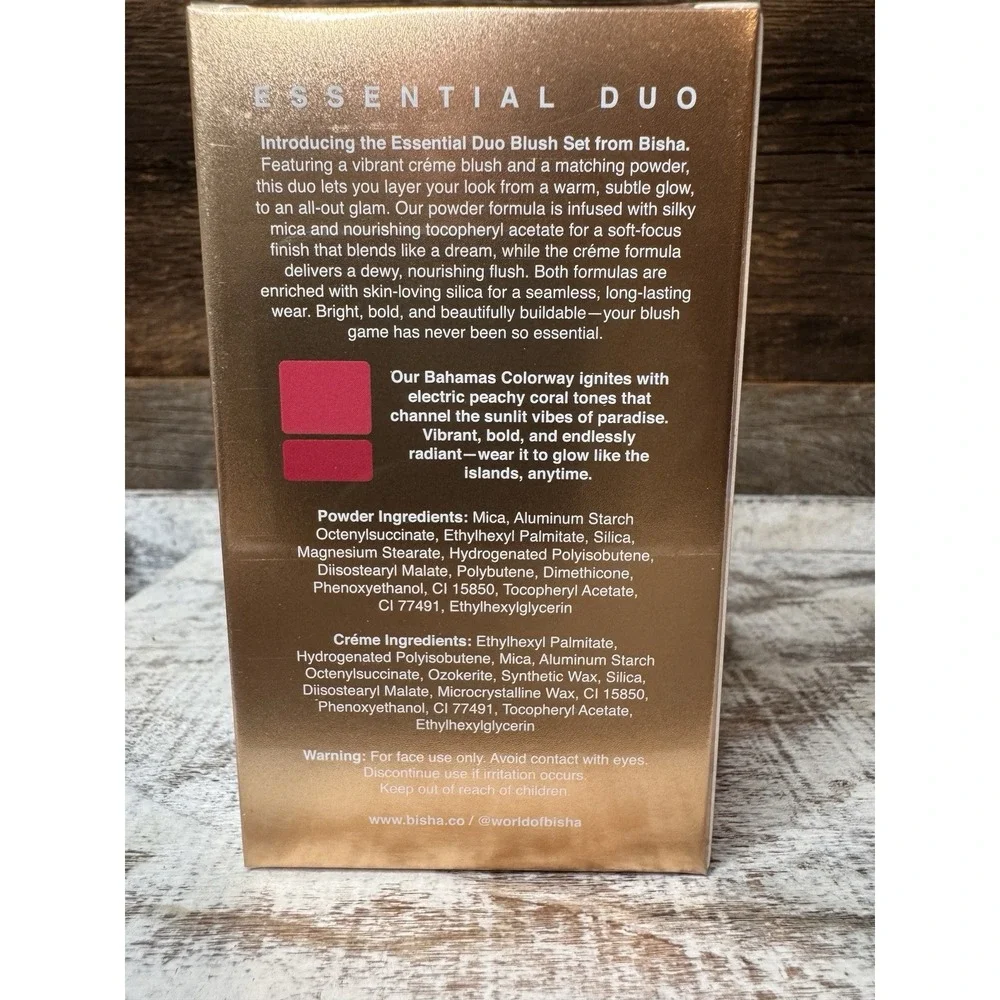 BISHA Bahamas Blush‎ Duo | Cream + Powder | Glowing t ✨MSRP = $42